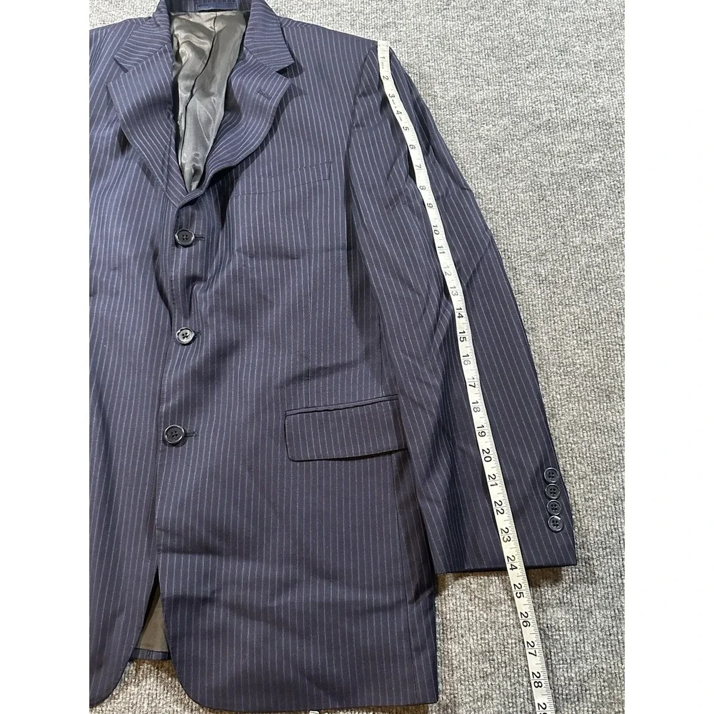 Daniel Cremiux X Loro Piana Mens Suit 40R Blazer 33x31 Slacks Blue Pinstripe